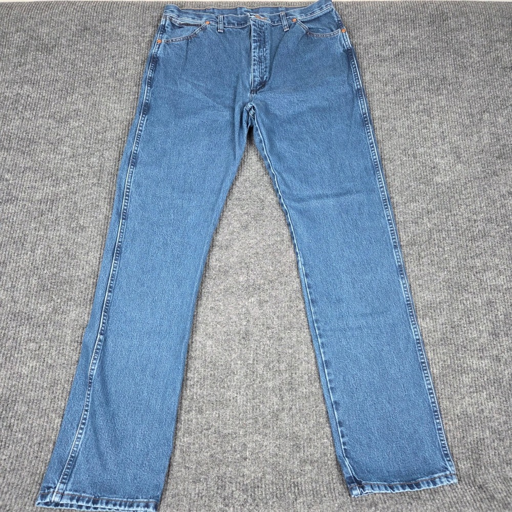 Wrangler 1013MWZGK Cowboy Cut Regular Fit Blue Jeans 38x36 Mens Denim